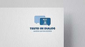 Mockup des Labels &quot;Teuto im Dialog&quot;